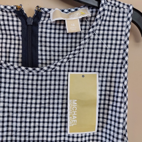 Michael Kors Belted Gingham Check Summer Dress With Belt - Picture 5 of 9